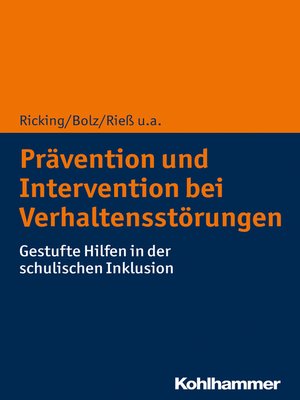 cover image of Prävention und Intervention bei Verhaltensstörungen